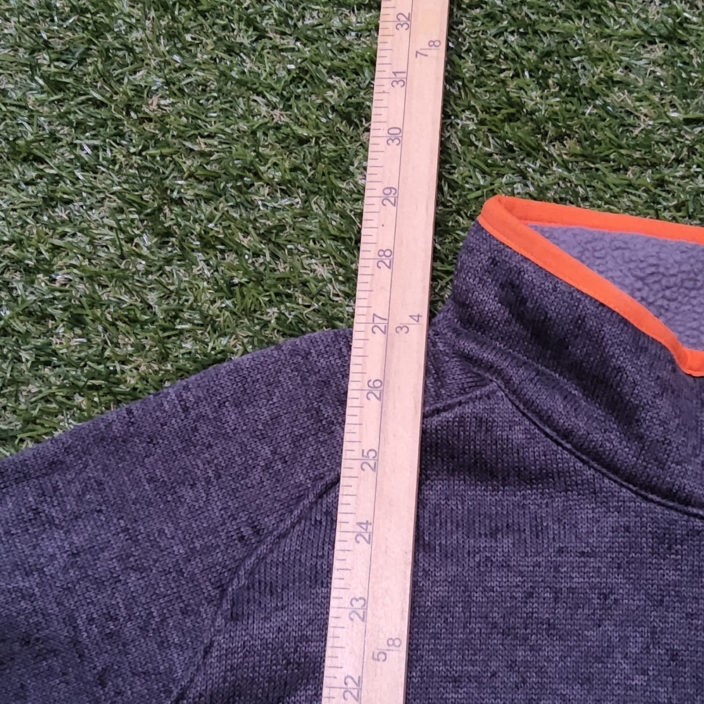 Columbia Oregon Beavers Gray and Orange Quarter-Zip Pullover Large 4848 - Picture 7 of 8